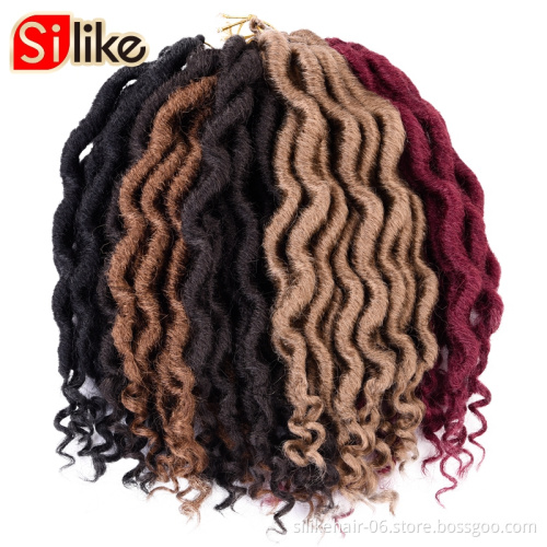 Faux Locs crochet hair with Curly Ends 12 roots/pack Synthetic Hair Crochet Braids Goddess Fauxs Locs Crochet Braiding Hair
